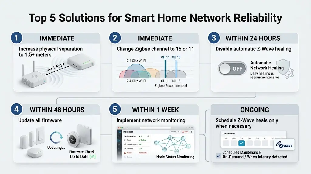 Infographic summarizing the top 5 solutions
