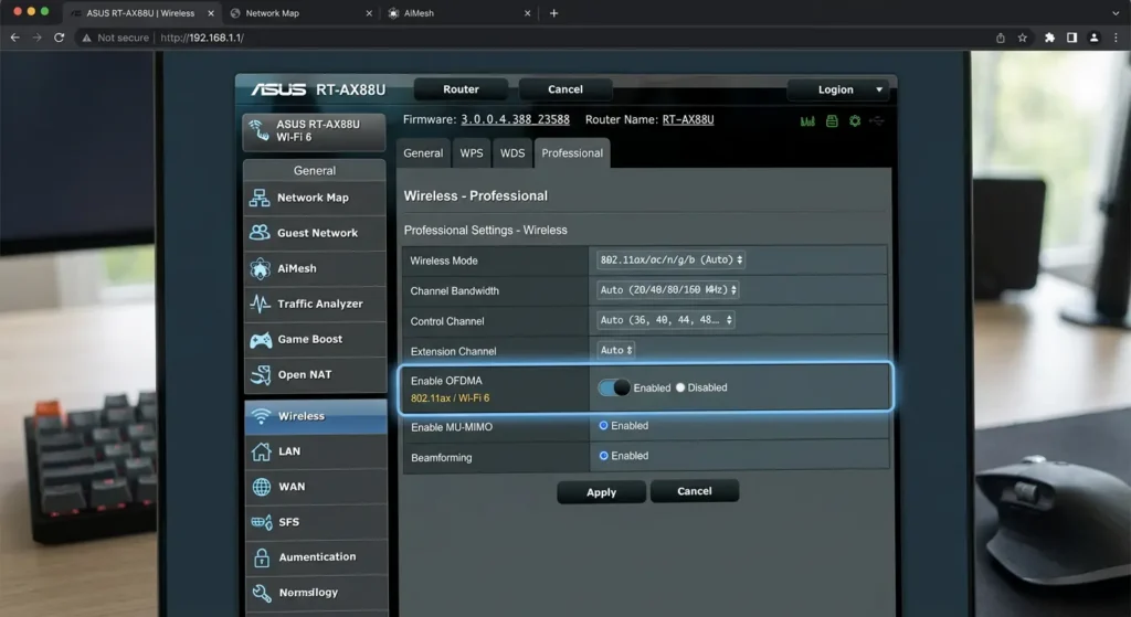 IoT devices disconnect OFDMA ASUS router