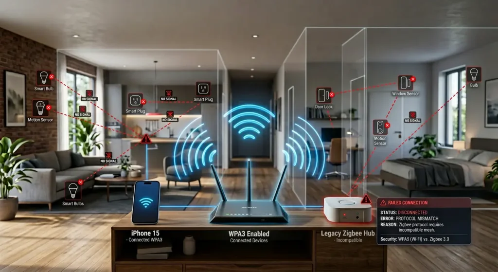 WPA3 breaks Zigbee hub connectivity