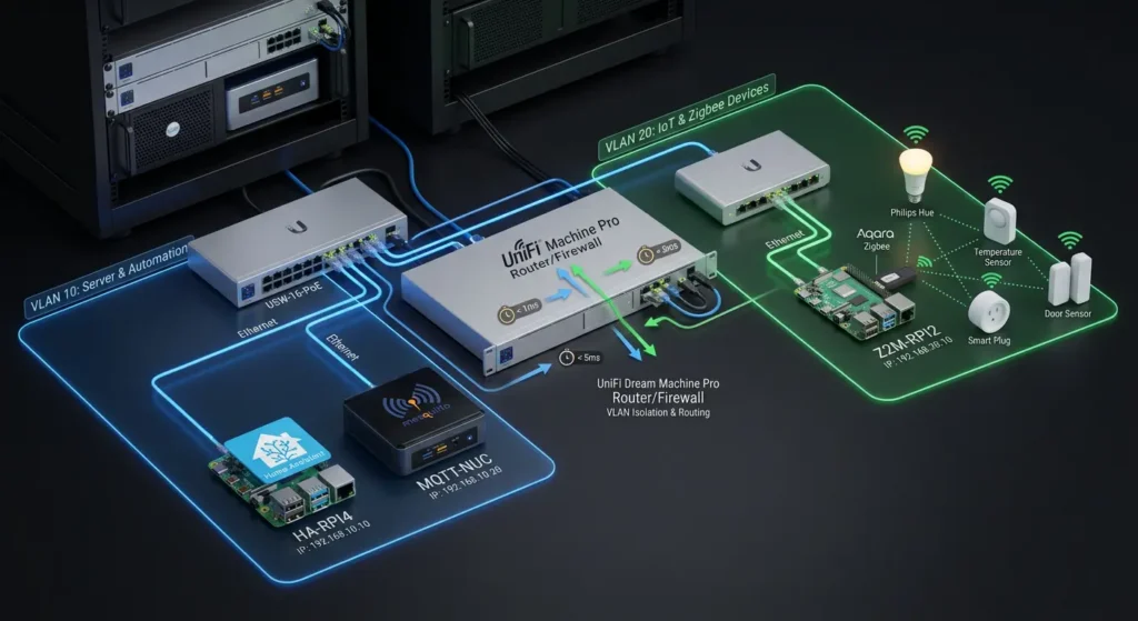 fix high latency Home Assistant Zigbee2MQTT VLANs