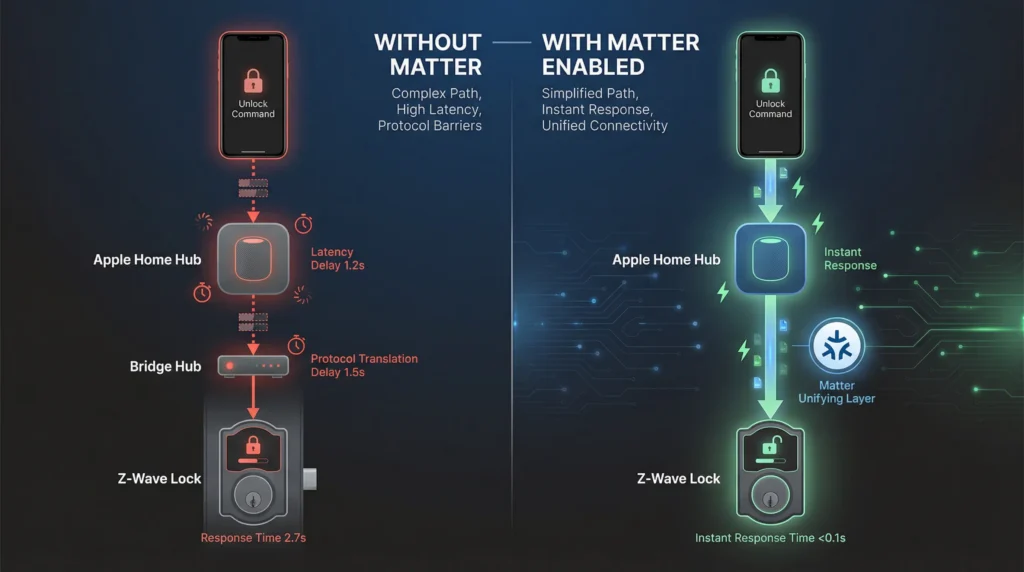 flowchart showing the command path from iPhone