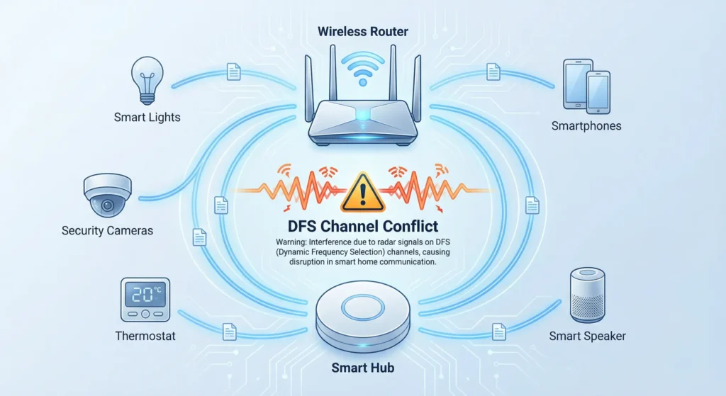 DFS channels smart hub instability