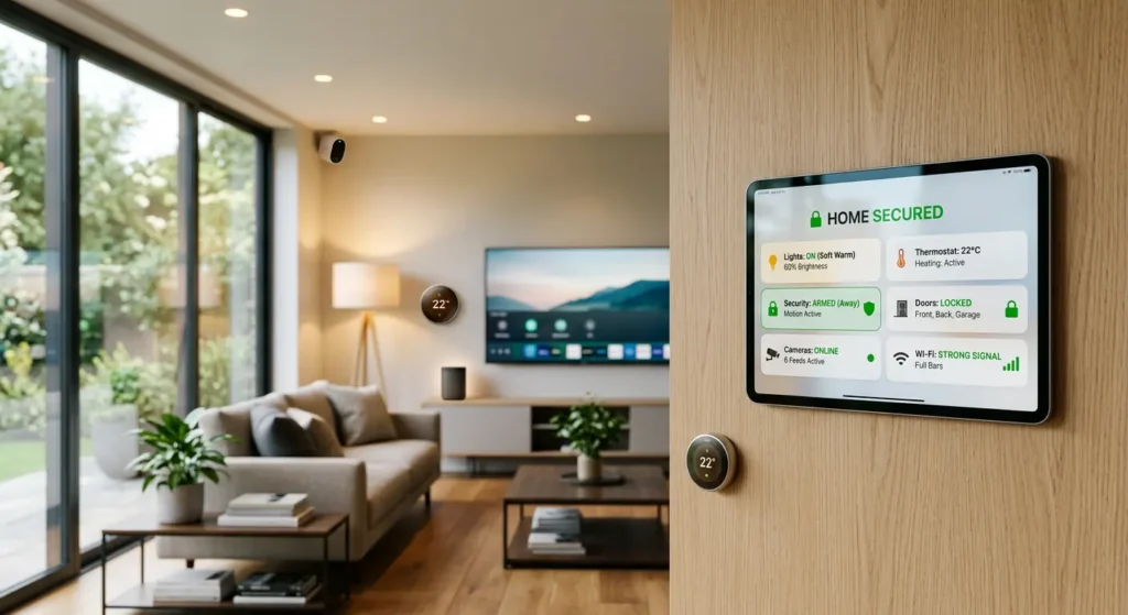 Fully functional smart home dashboard showing accurate device states after resolving automation execution and device response issues