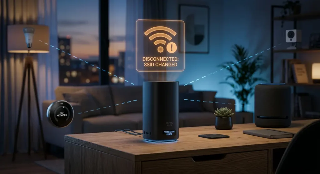 automations fail after renaming network ssid