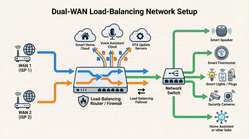 dual-WAN load balancing break cloud automations