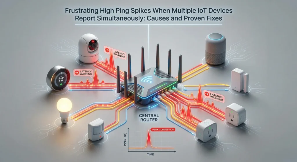 high ping spikes IoT devices