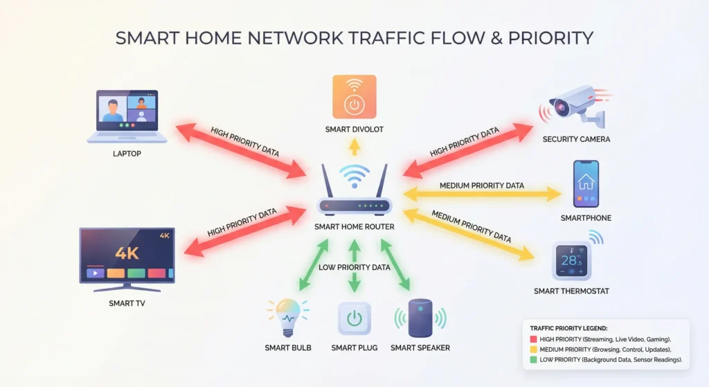 optimize QoS for smart home traffic