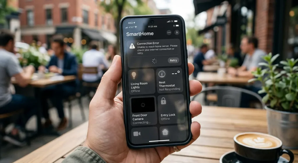 smart home dashboard fail external access