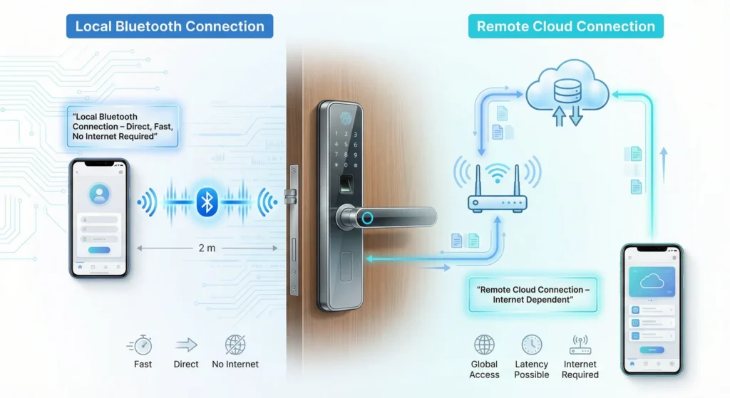 smart lock fails remotely but works locally