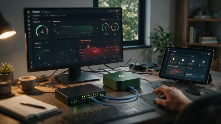 A close-up view of a smart home